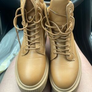 Tan Combat & Moto Boots